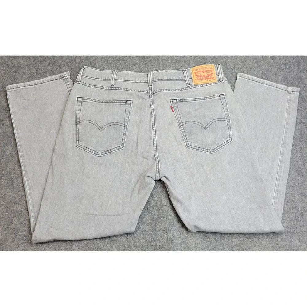 Levis‎ 514 Jeans Mens 38x30 Gray Denim Y2k Boho Streetwear Grunge Rodeo Red Tab